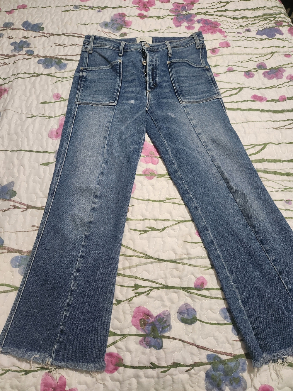McGuire Denim Medium Blue High-Rise Wide-Leg Jeans